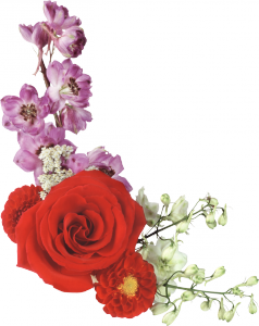 Клипарт с розами и загадочными фиолетовыми цветами. Клипарт с розами и загадочными фиолетовыми цветами.